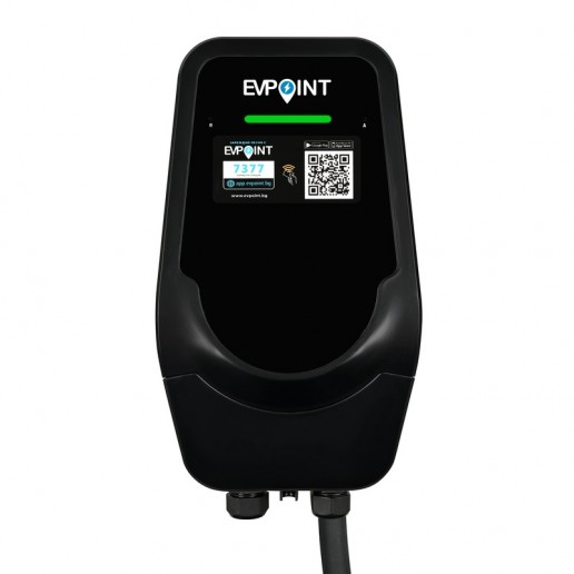EVPoint EV22 PLUS 22 kW с кабел Type 2 | OCPP, 4G, Wi‑Fi, RFID